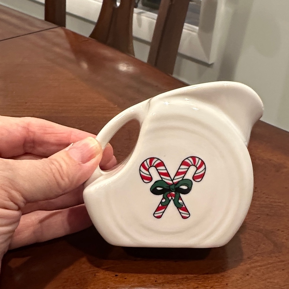 Fiesta Candy Cane Cream Pitcher